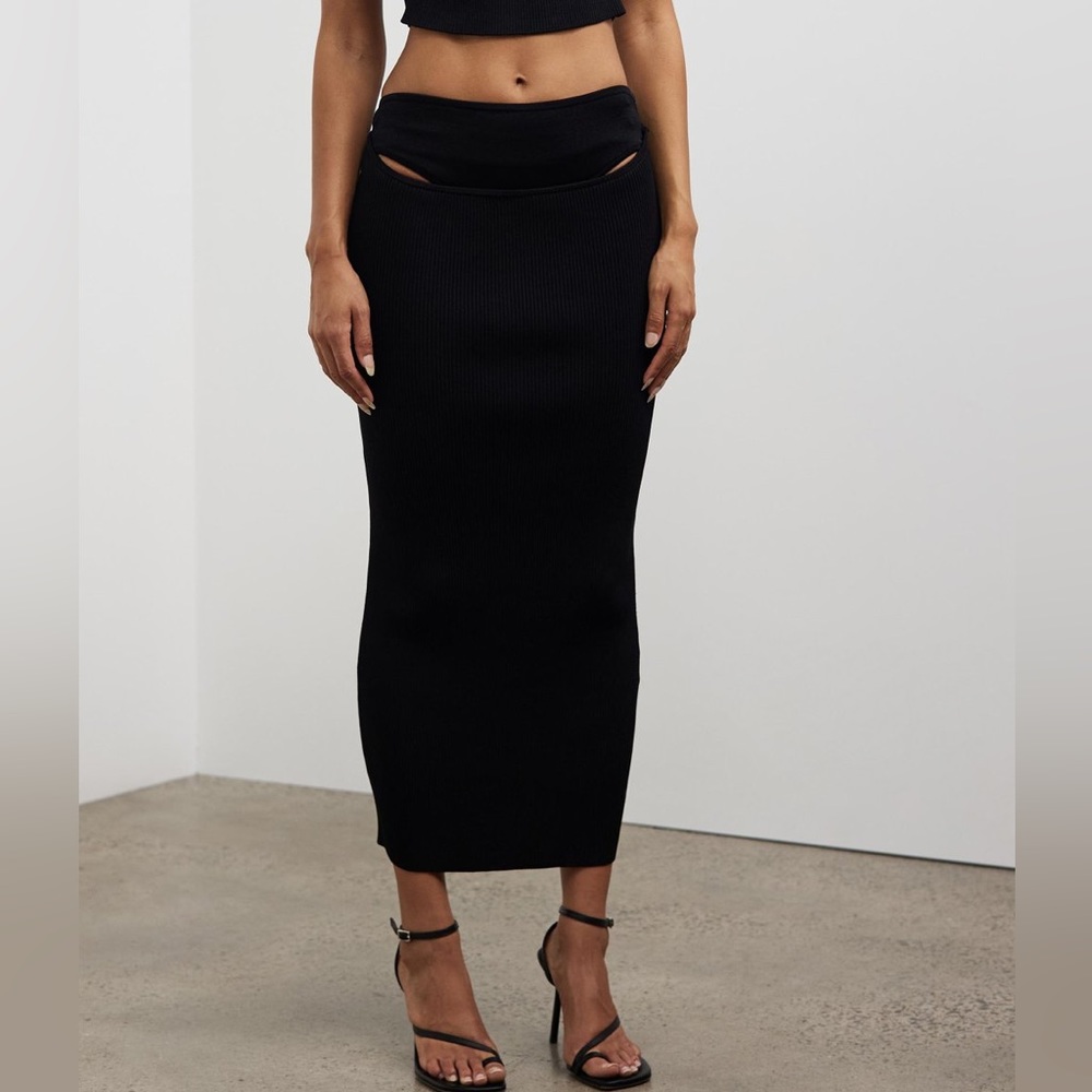 Christopher Esber submerged underwear knit skirt